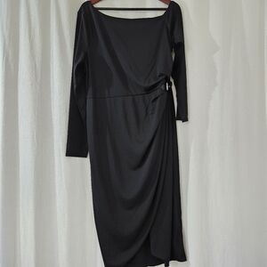 Lauren Ralph Lauren Long Sleeve Scoop Neck Midi Dress Women’s Size 16